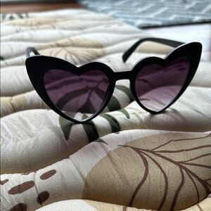 A.J. Morgan Matte Black Heart Sunglasses